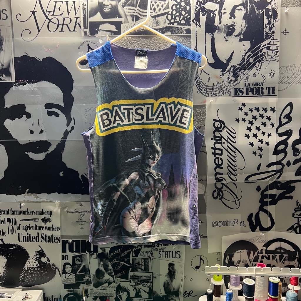 Dolce & Gabbana Blue And Purple Batslave Tank Top